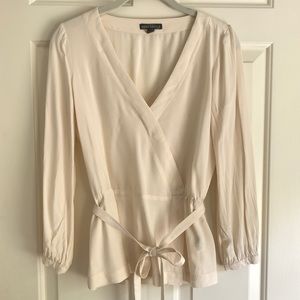 Cream J.Crew Wrap Blouse